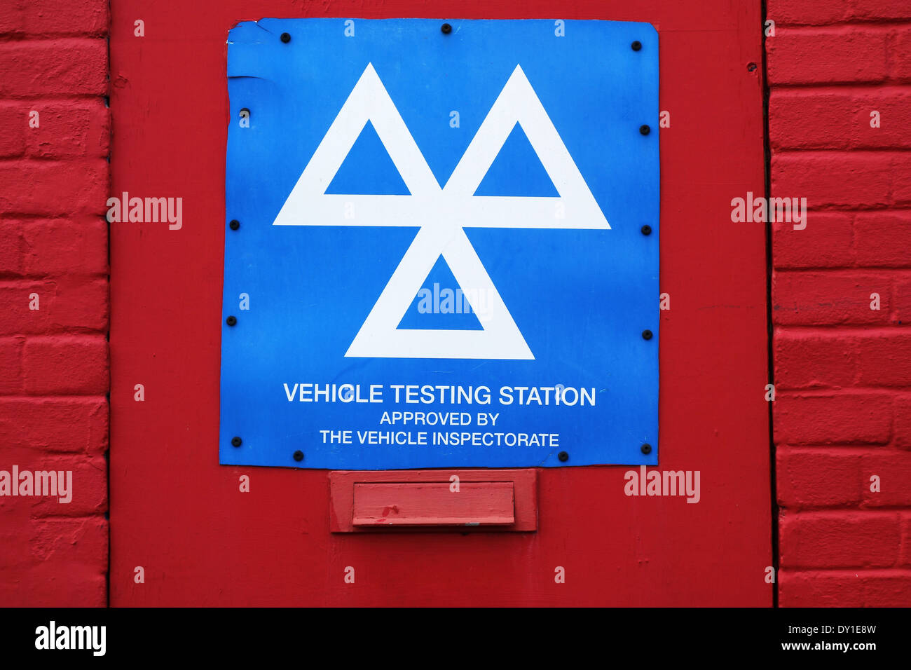 Station d'essais véhicule approuvé par l'Inspection du véhicule Banque D'Images