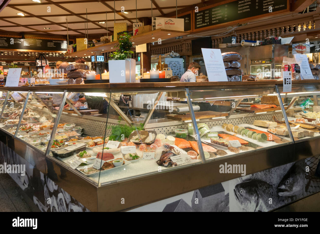 Ostermalm Food Hall Stockholm Suède Banque D'Images
