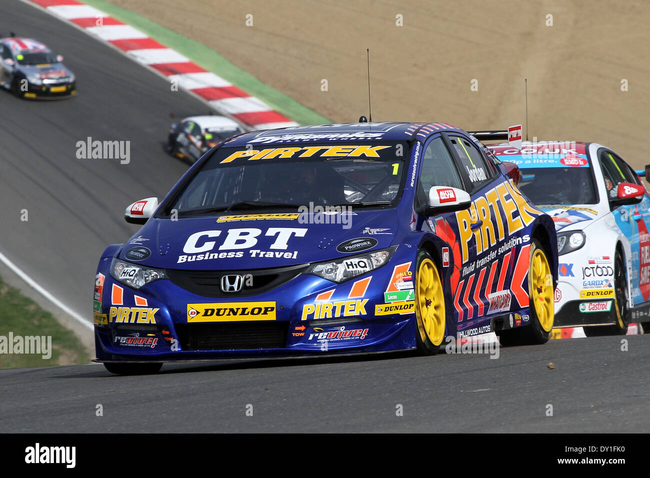 Andrew Jordan (GBR) Honda Civic de course Pirtek Banque D'Images