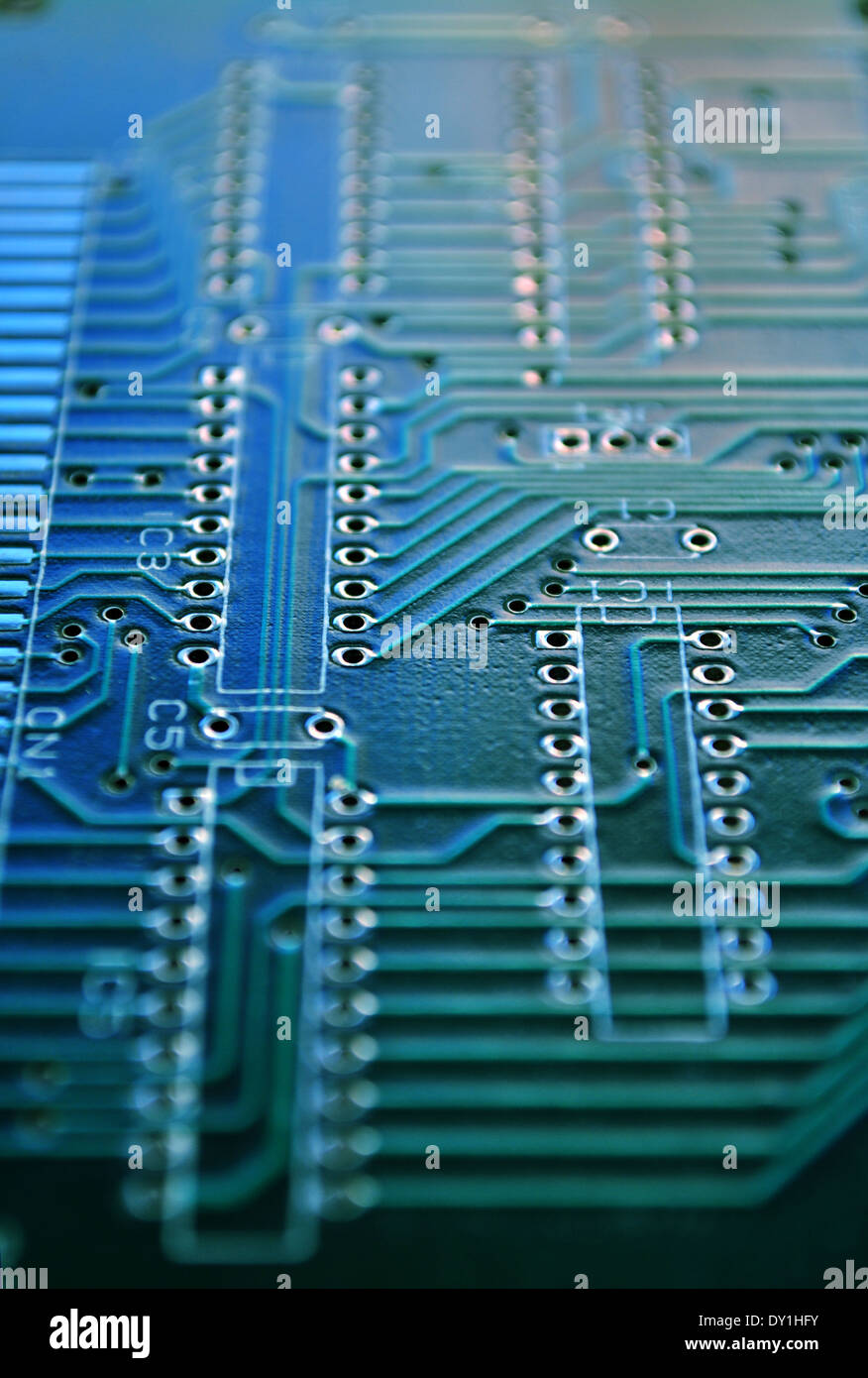 Détail de circuit intégré avec puce Banque D'Images