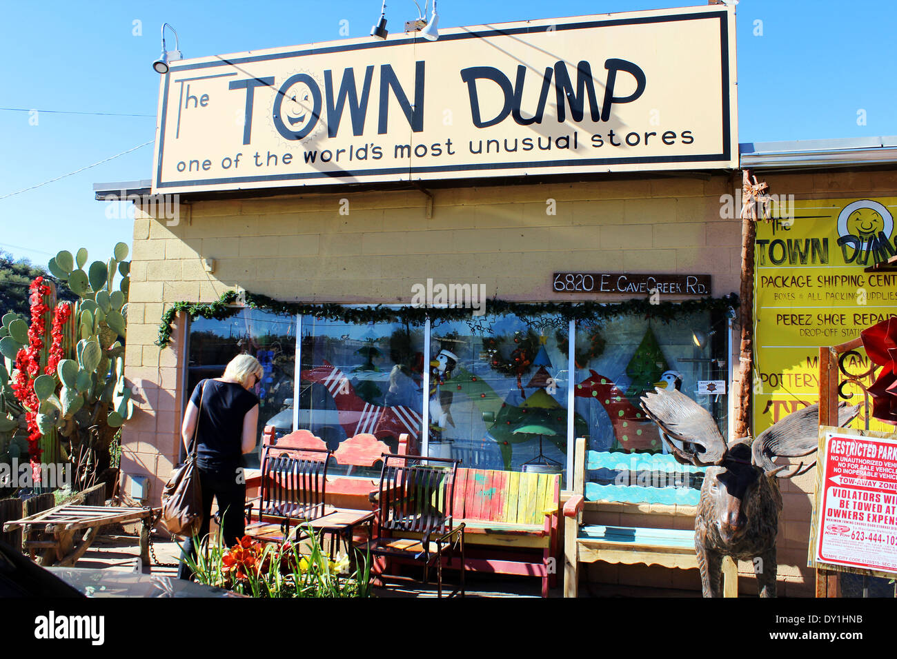 La Ville Dump magasin, Cave Creek, Arizona, USA Banque D'Images