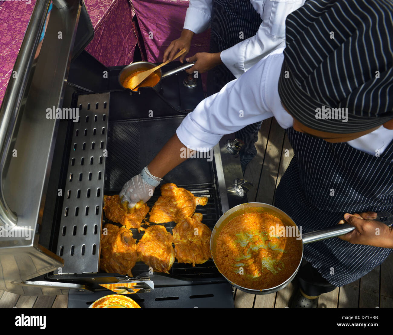 La cuisson des aliments asiatiques, Malaisie Banque D'Images