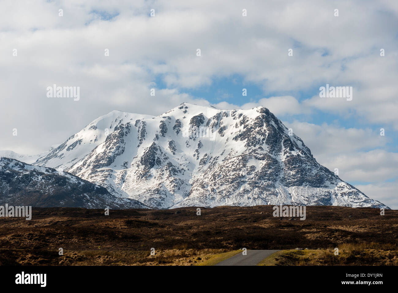 Une partie de l'Criese Blackmount éventail au-dessus de Rannoch Moor à l'extrémité orientale de Glen Coe Banque D'Images