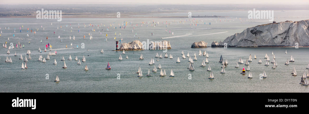 Les aiguilles, le Tour de l'Île à la voile Banque D'Images