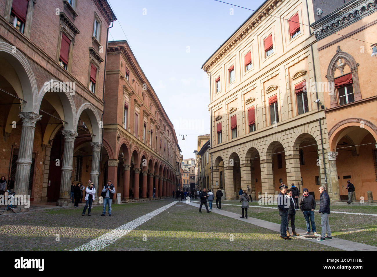 Piazza Santo Stefano, Bologne, Émilie-Romagne, Italie Banque D'Images