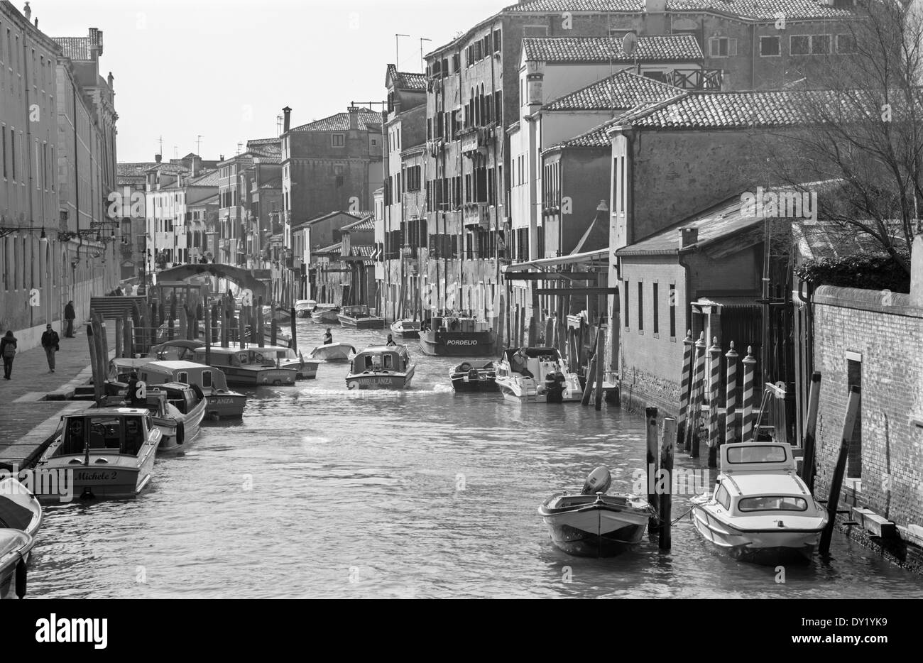 Venise, Italie - 14 mars 2014 : le canal et Fondamente Nove Banque D'Images