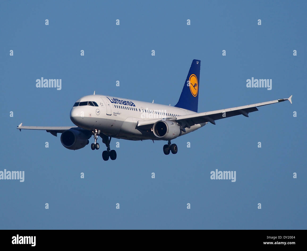 D-AILP Lufthansa Airbus A319-114, l'atterrissage à Schiphol (AMS - EHAM), Pays-Bas, pic1 Banque D'Images