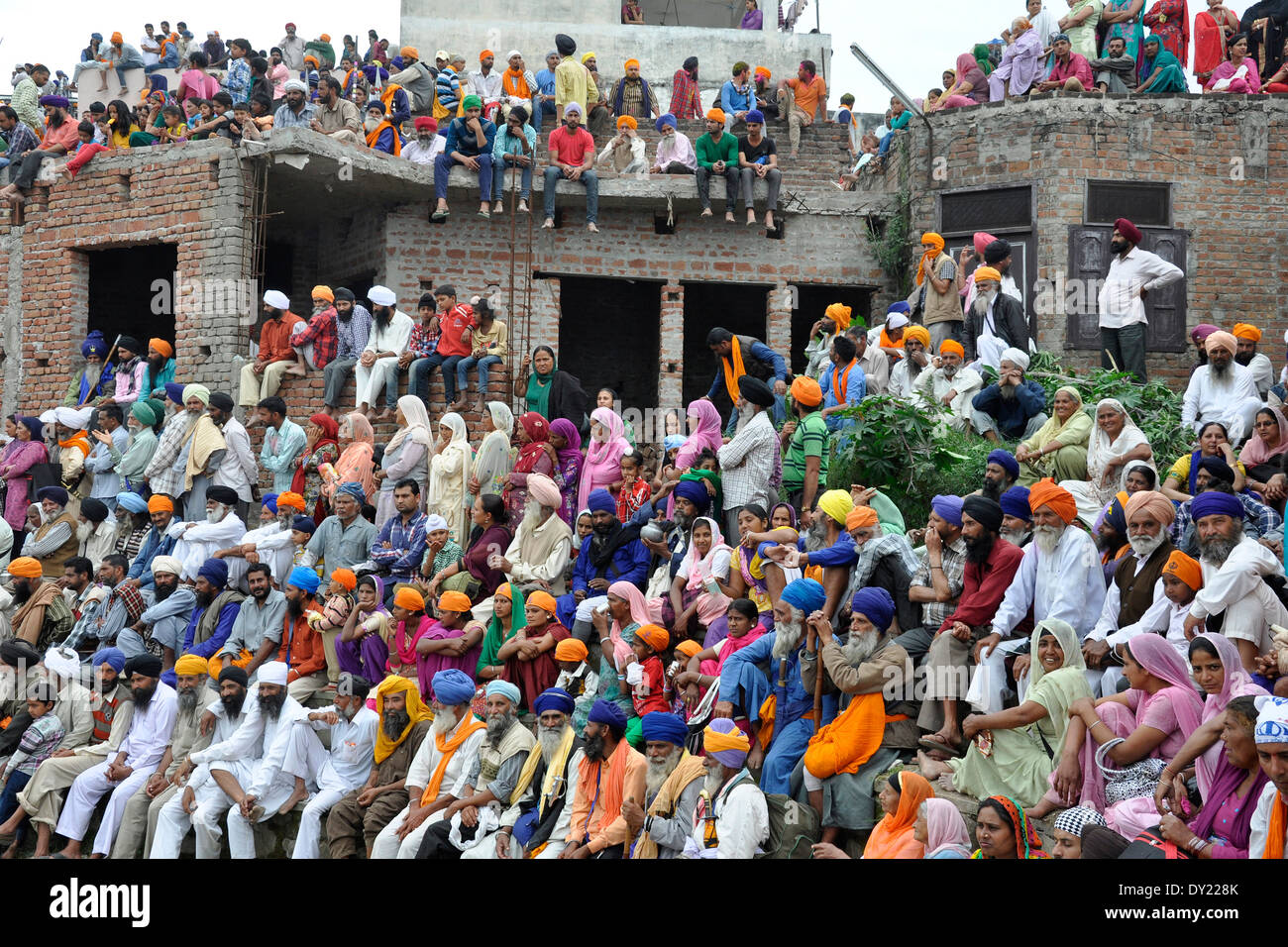 L'Inde, Punjab, Anandpur Sahib, Hola festival Road Banque D'Images