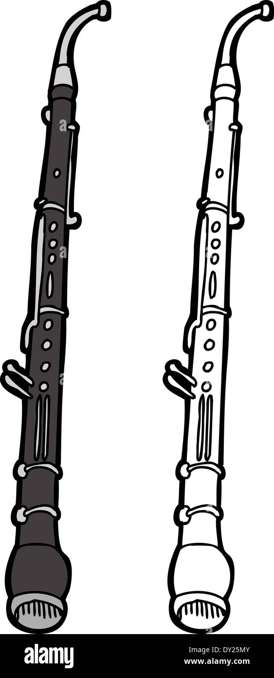 Cor anglais windwood instrument sur fond blanc Banque D'Images