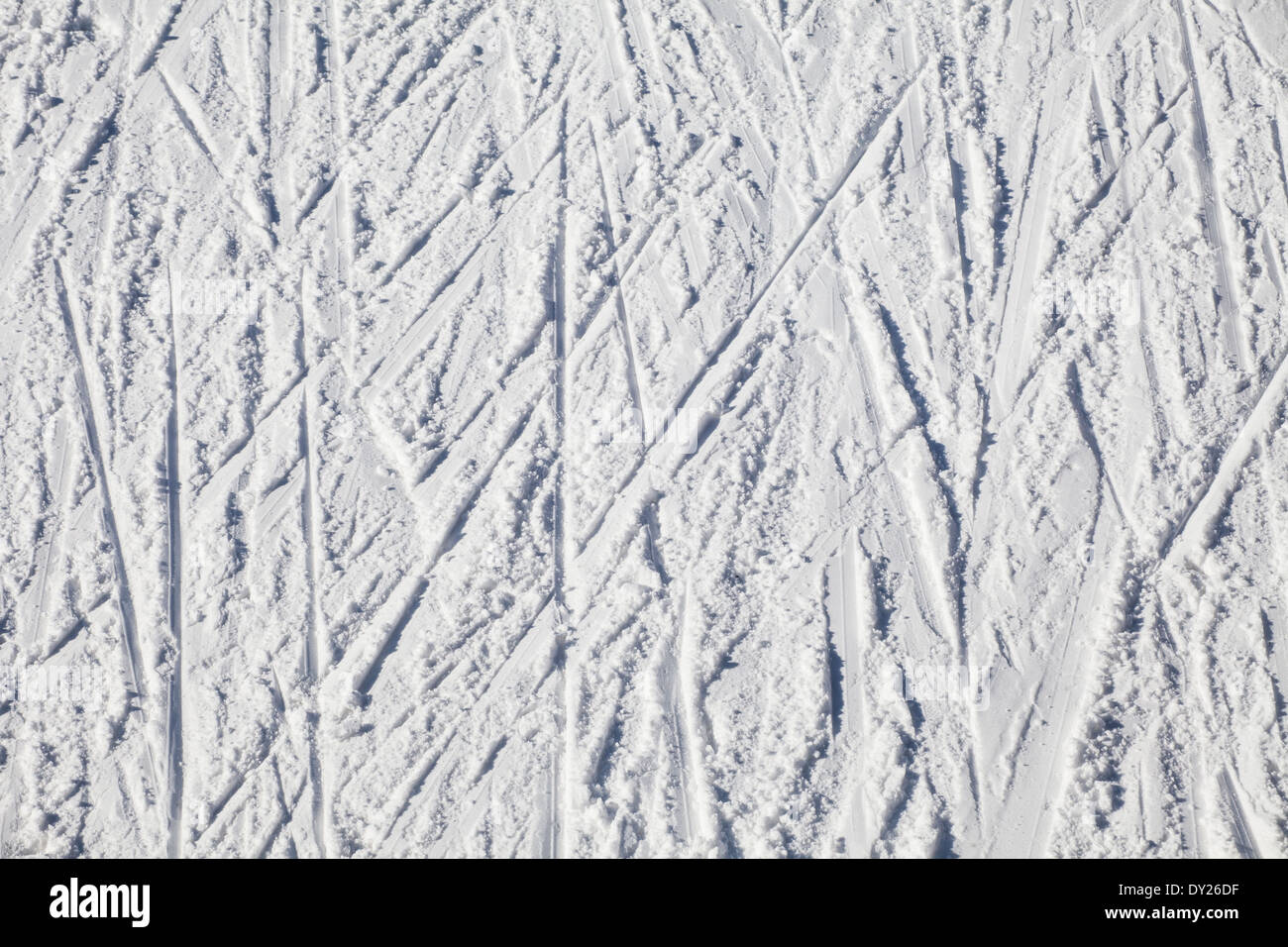 Résumé Vue aérienne de pistes de ski Banque D'Images
