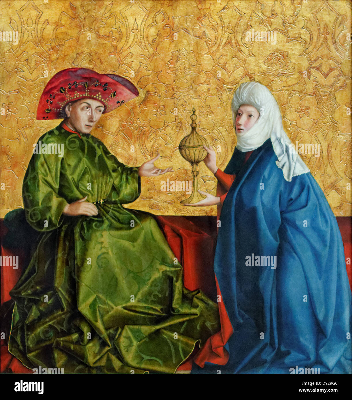Konrad Witz - La reine de Saba et Salomon - 1437 - XV ème siècle - École allemande - Gemäldegalerie - Berlin Banque D'Images