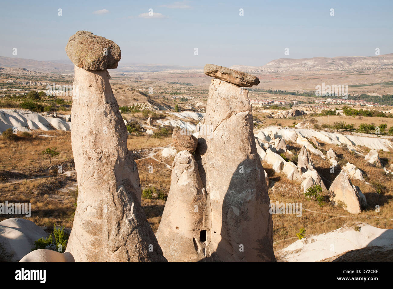Les formations géologiques, le paysage autour de urgup, Cappadoce, Anatolie, Turquie, Asie Banque D'Images