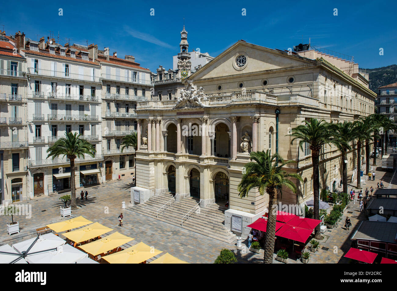 Toulon (sud-est de la France) : "Place Victor Hugo' square Banque D'Images