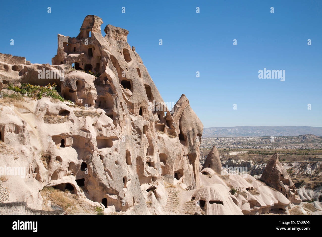 Rock Houses, uchisar, Cappadoce, Anatolie, Turquie, Asie Banque D'Images
