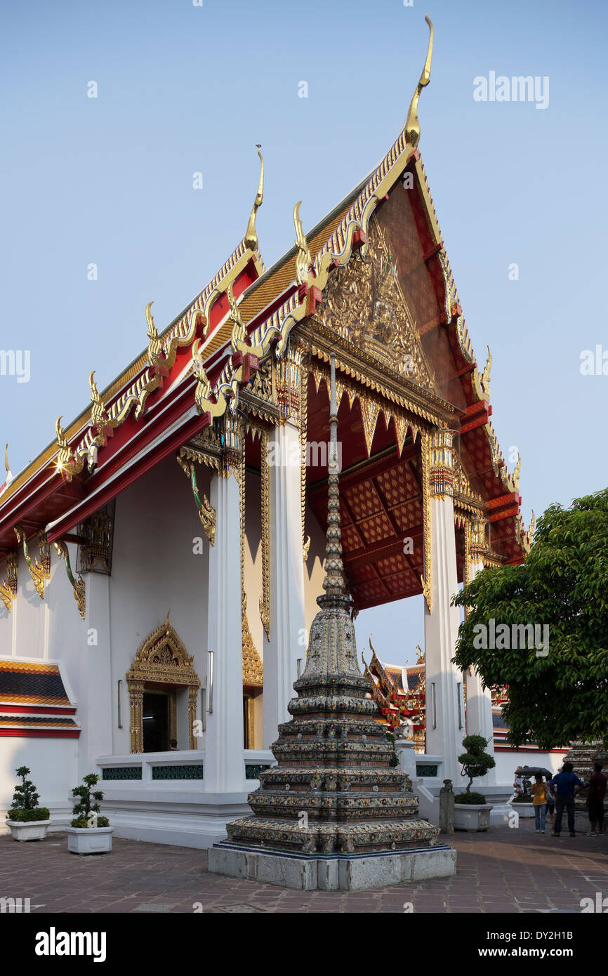 Bangkok, Thaïlande, Asie du sud-est. Pour des raisons de Wat Pho t coucher du soleil Banque D'Images