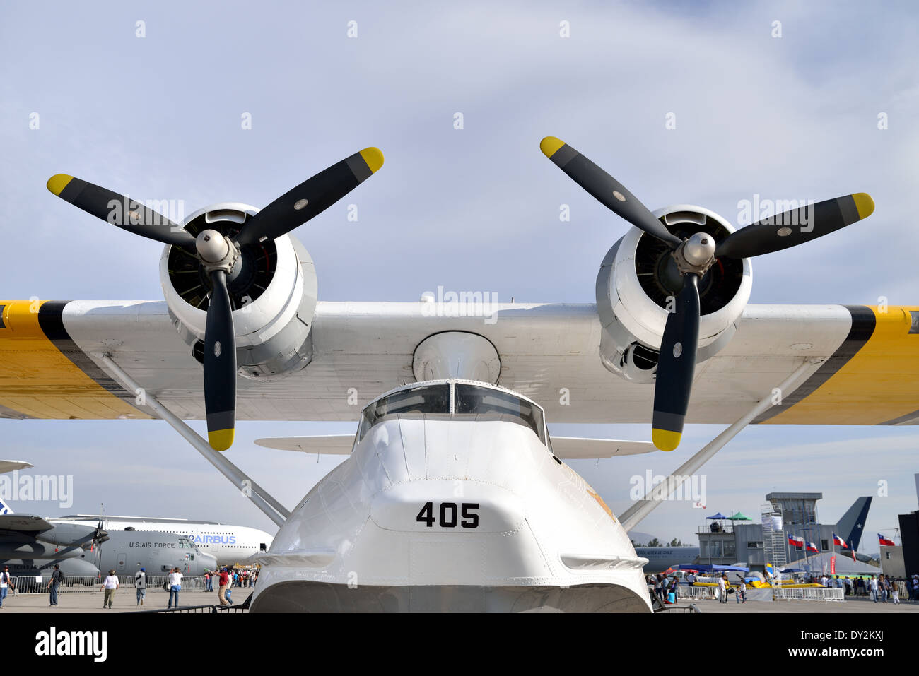 Pby catalina flying boat fach no. 405 appelé 'manu-tara' (la chance) d'oiseaux. Banque D'Images