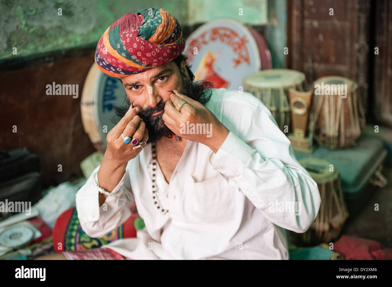 Musicien indien local Banque D'Images