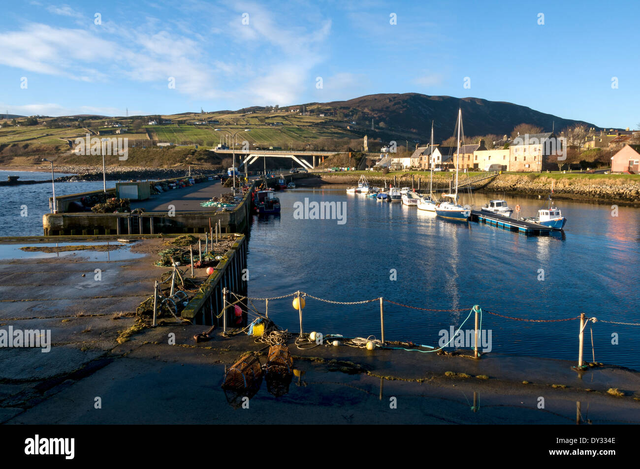 La marina dans le port de Helmsdale, Sutherland, Écosse, Royaume-Uni. Banque D'Images