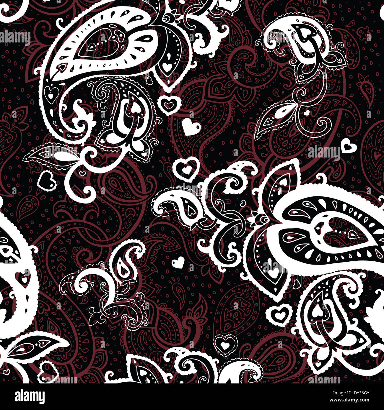 Paisley transparente arrière-plan. Banque D'Images