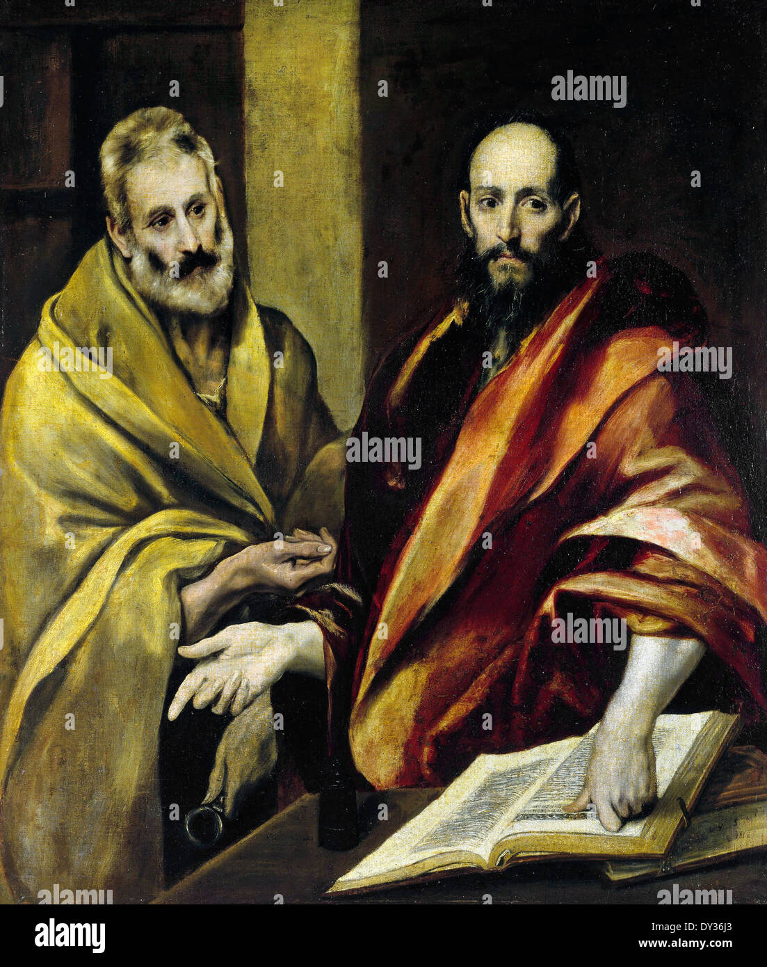 El Greco, Saint Pierre et Paul, 1587-1592 Huile sur toile. Musée de l'Ermitage, Saint-Pétersbourg, Russie, Banque D'Images