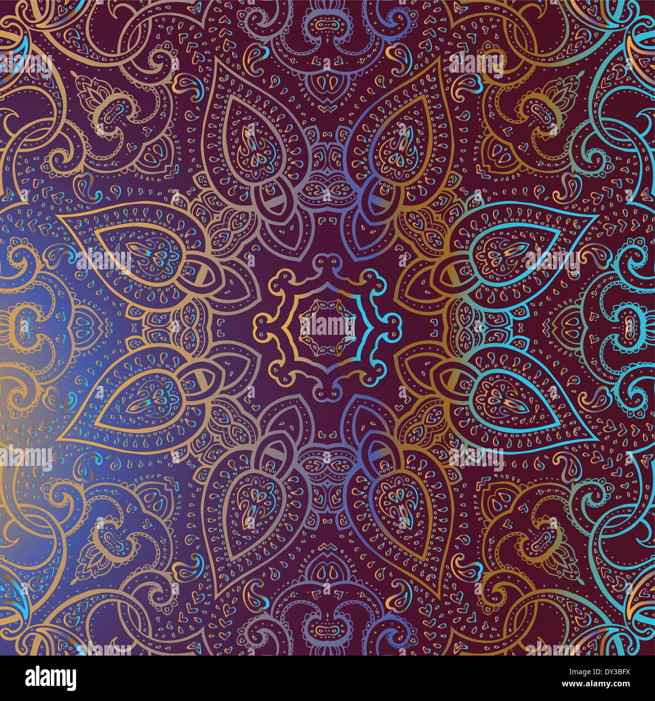 Mandala. Indian motif décoratif. Banque D'Images