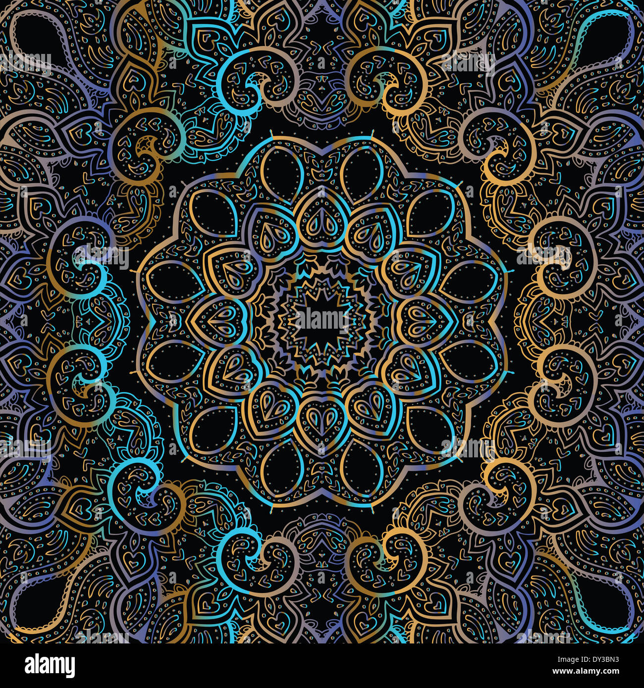 Mandala. Indian motif décoratif. Banque D'Images