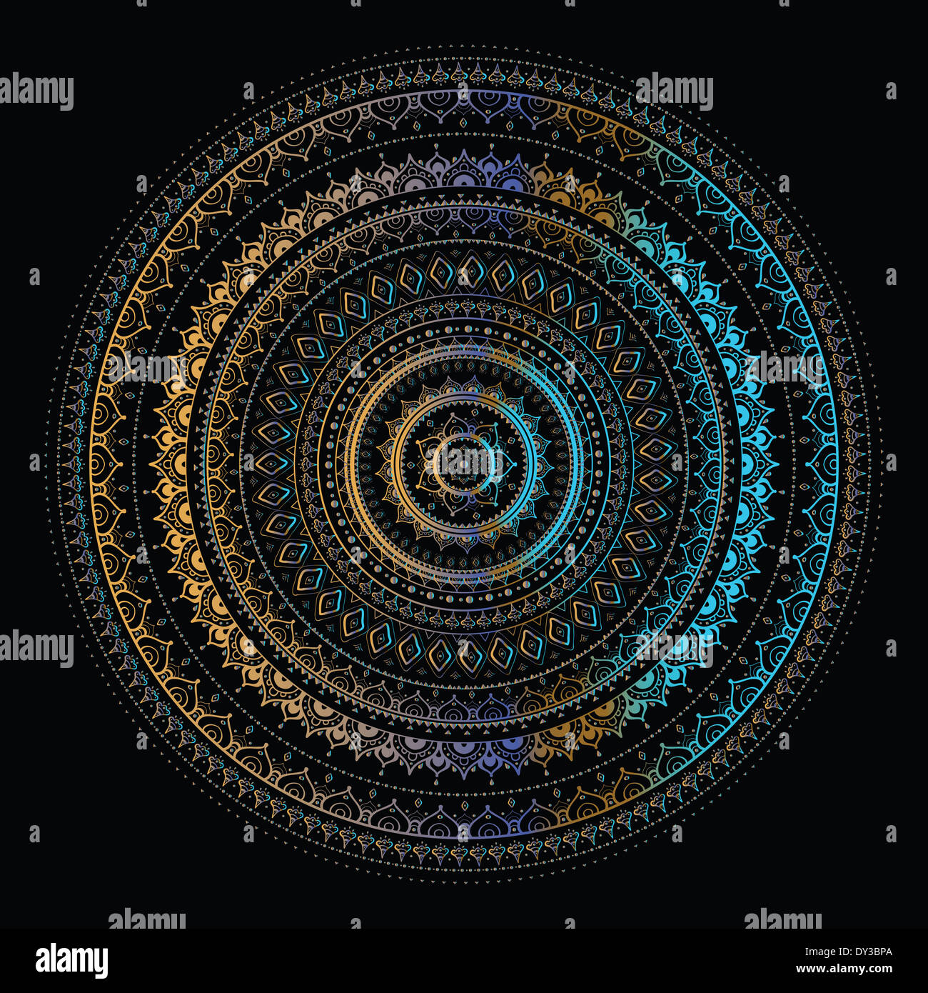 Mandala. Indian motif décoratif. Banque D'Images