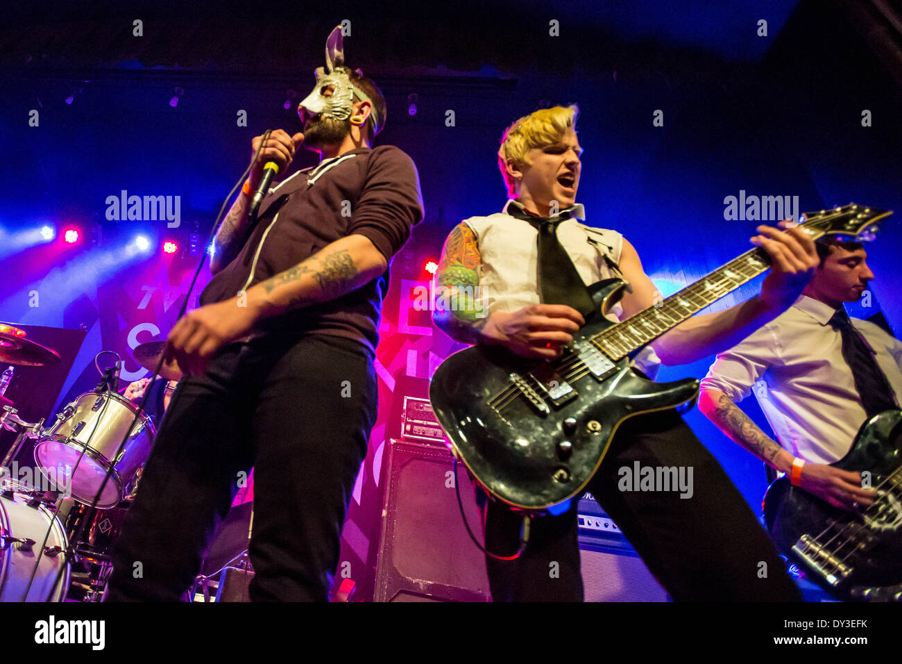 Detroit, Michigan, USA. 5ème apr 2014. Matthieu TYBOR de le lapin l'ours sur la # MSITOUR2014 à St Andrews Hall à Detroit, MI le 2 avril 2014 © Marc Nader/ZUMA/ZUMAPRESS.com/Alamy fil Live News Banque D'Images