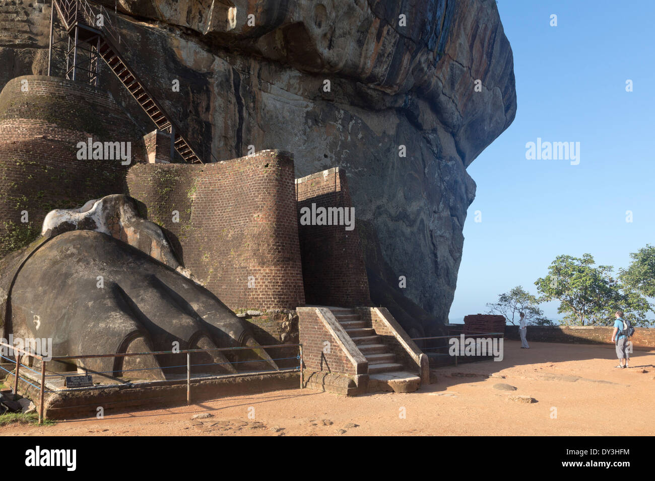 Le Rocher du Lion de Sigiriya. Sigiriya, Sri Lanka, Asie Banque D'Images