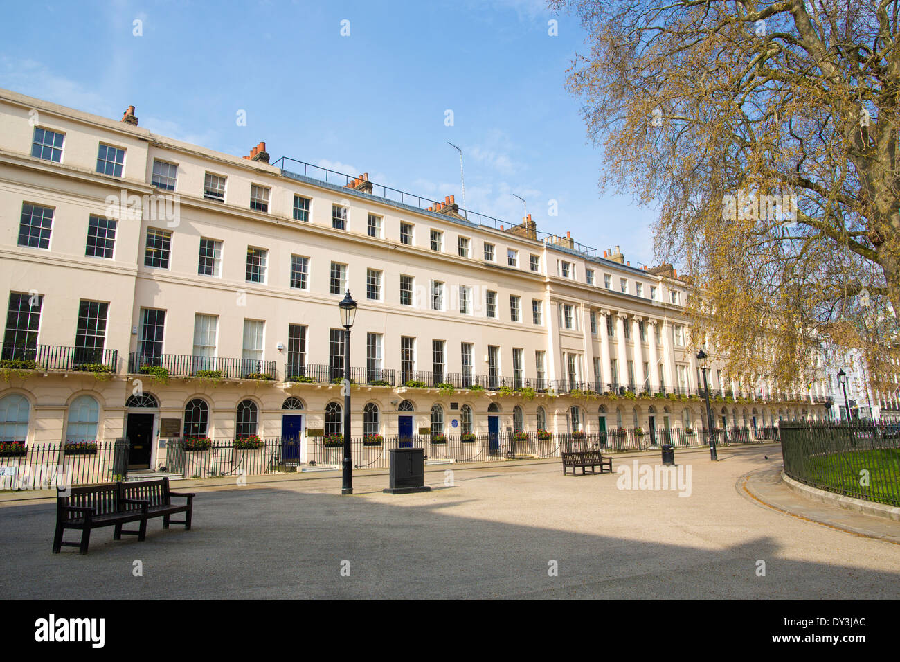 Fitzroy Square, Fitzrovia, place géorgienne, le centre de Londres, Angleterre, Royaume-Uni Banque D'Images
