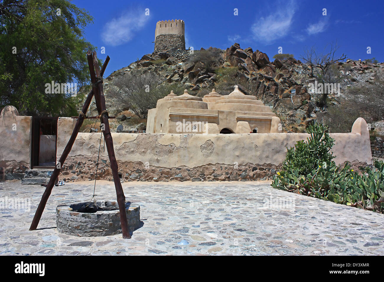 Ancienne mosquée de Bidiya, Fujairah, ÉMIRATS ARABES UNIS Banque D'Images