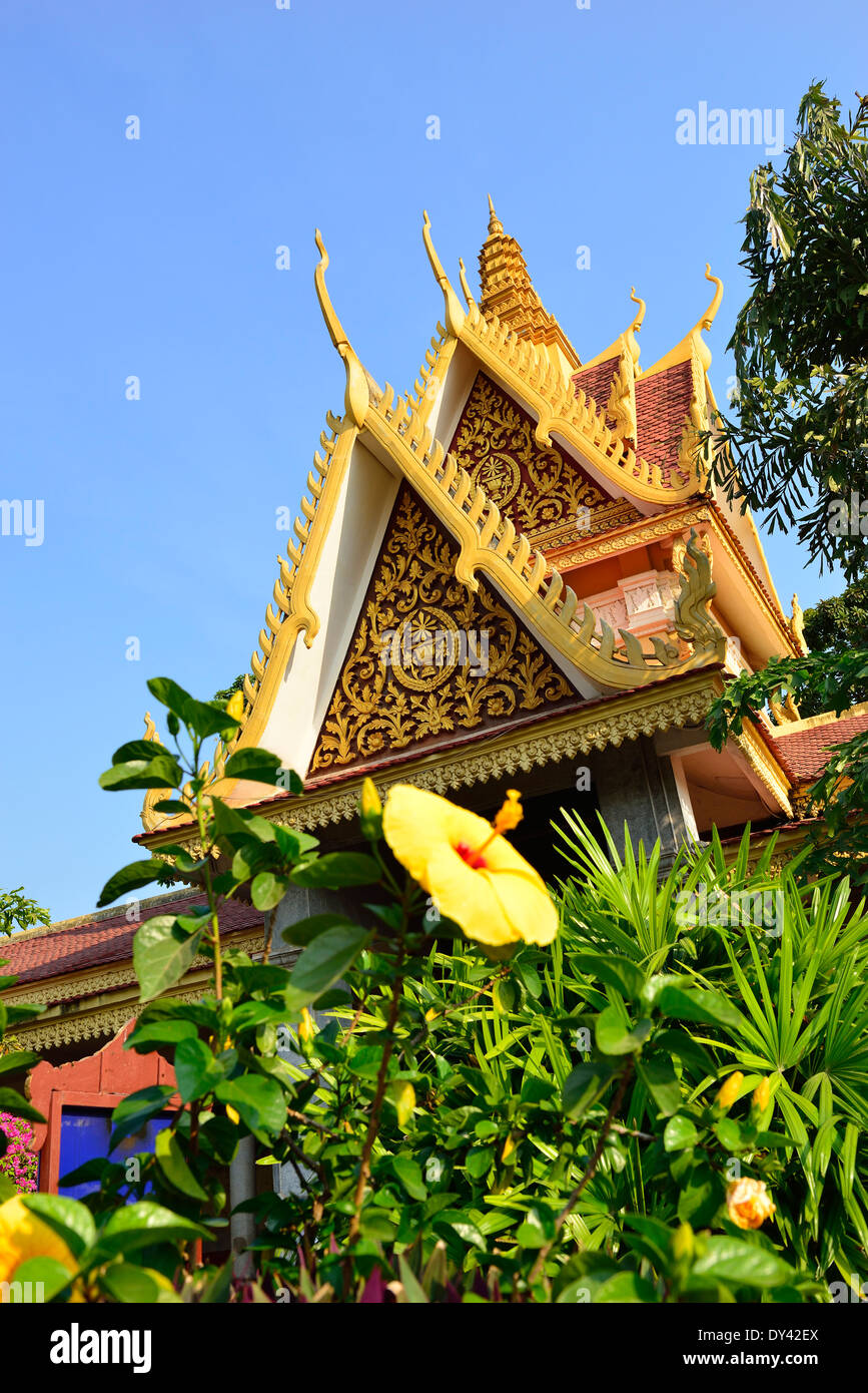 Bâtiment dans le Palais Royal, Phnom Penh, Cambodge, Indochine, Asie du Sud-est Banque D'Images