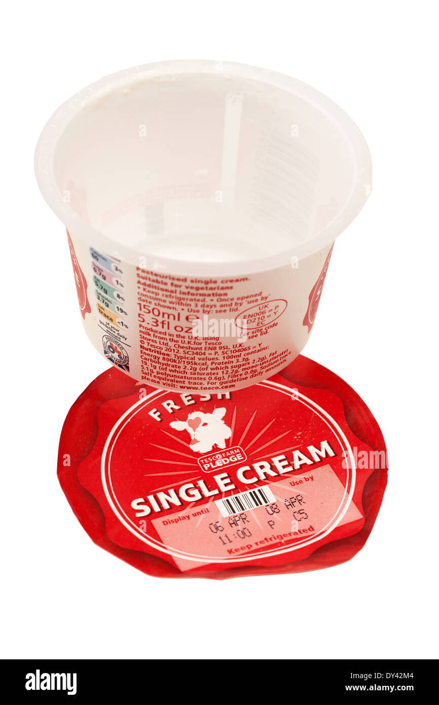 Pot de crème simple vide à remous avec étiquette avec étiquette haut Banque D'Images