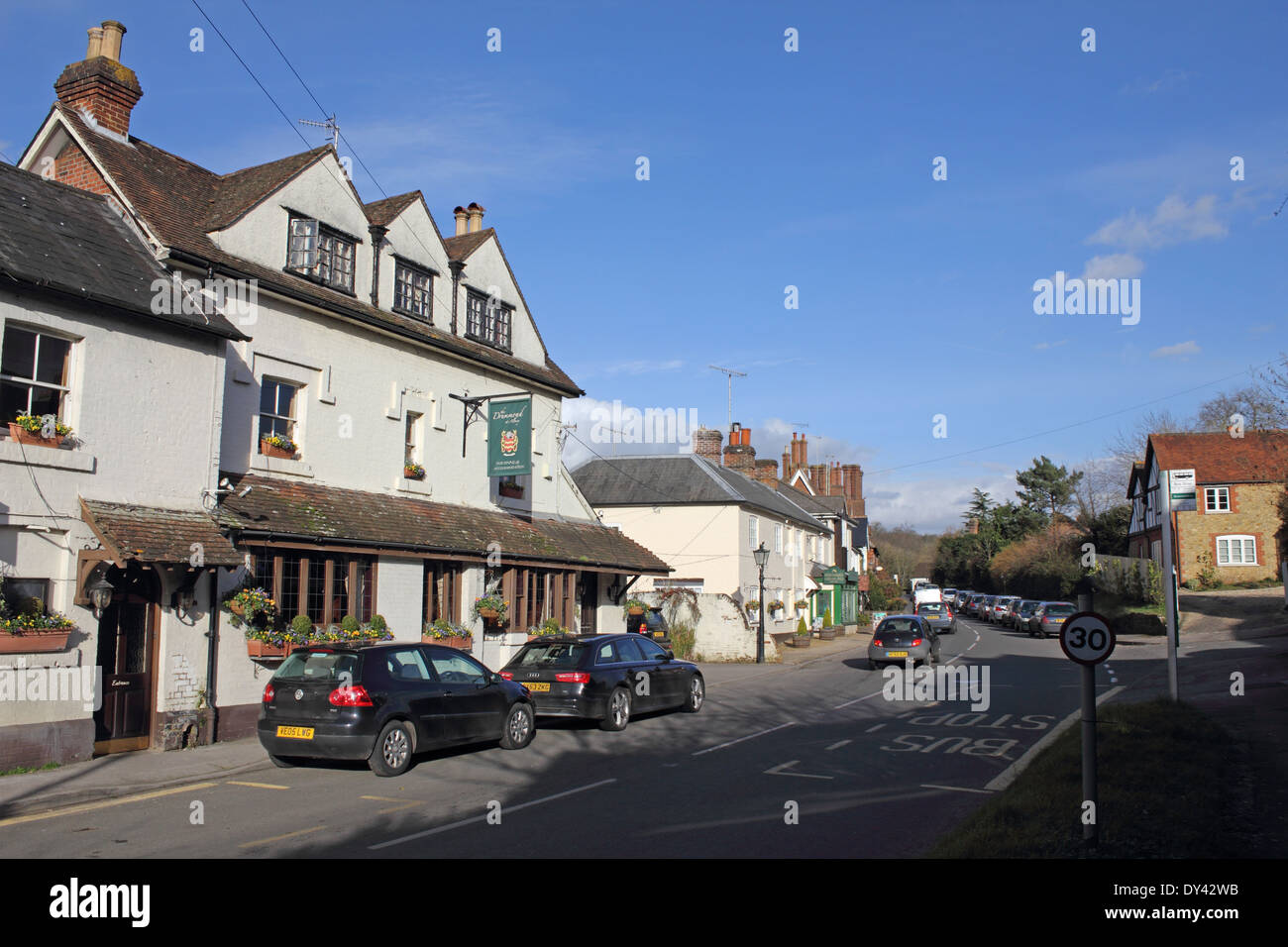 Le Drummond pub à Albury, Surrey, England, UK Banque D'Images