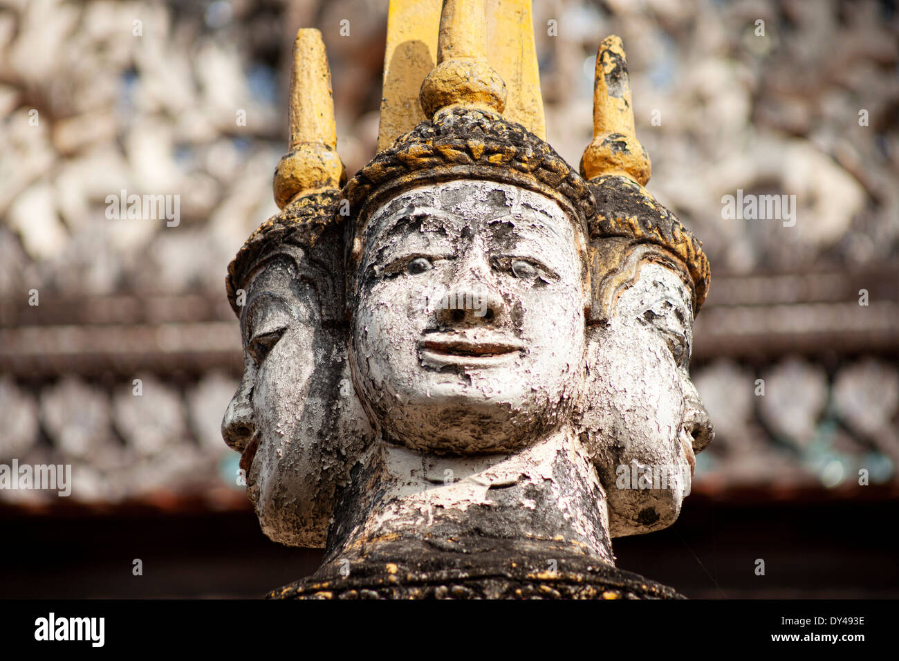 Détail de la pagode de Wat Bo à Siem Reap au Cambodge Banque D'Images