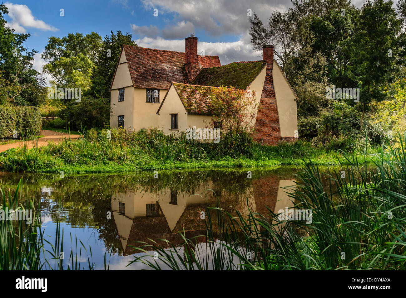 Willy lott's Cottage rivière stour moulin de flatford suffolk angleterre Banque D'Images