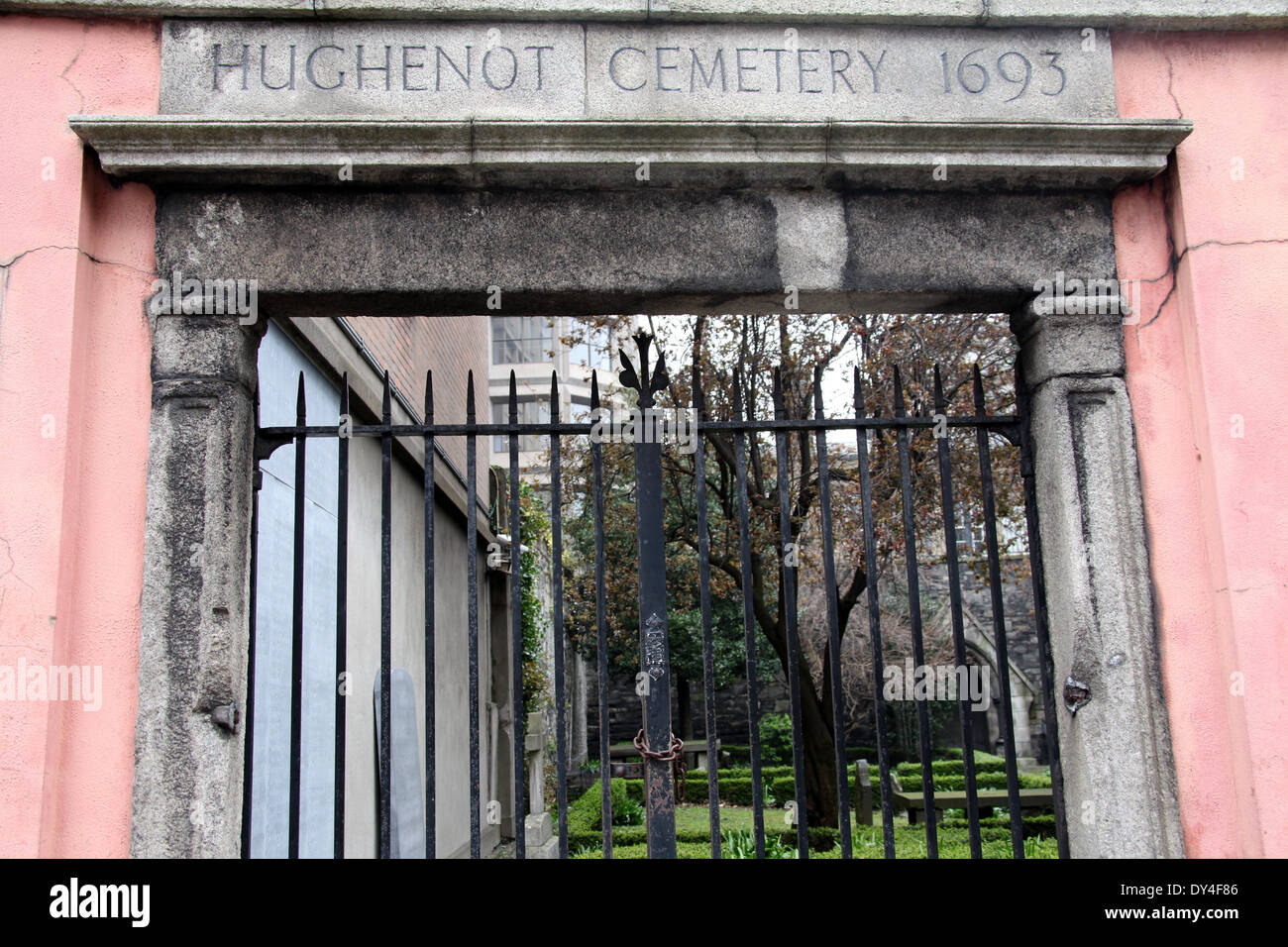 Cimetière Huguenot à Dublin Banque D'Images