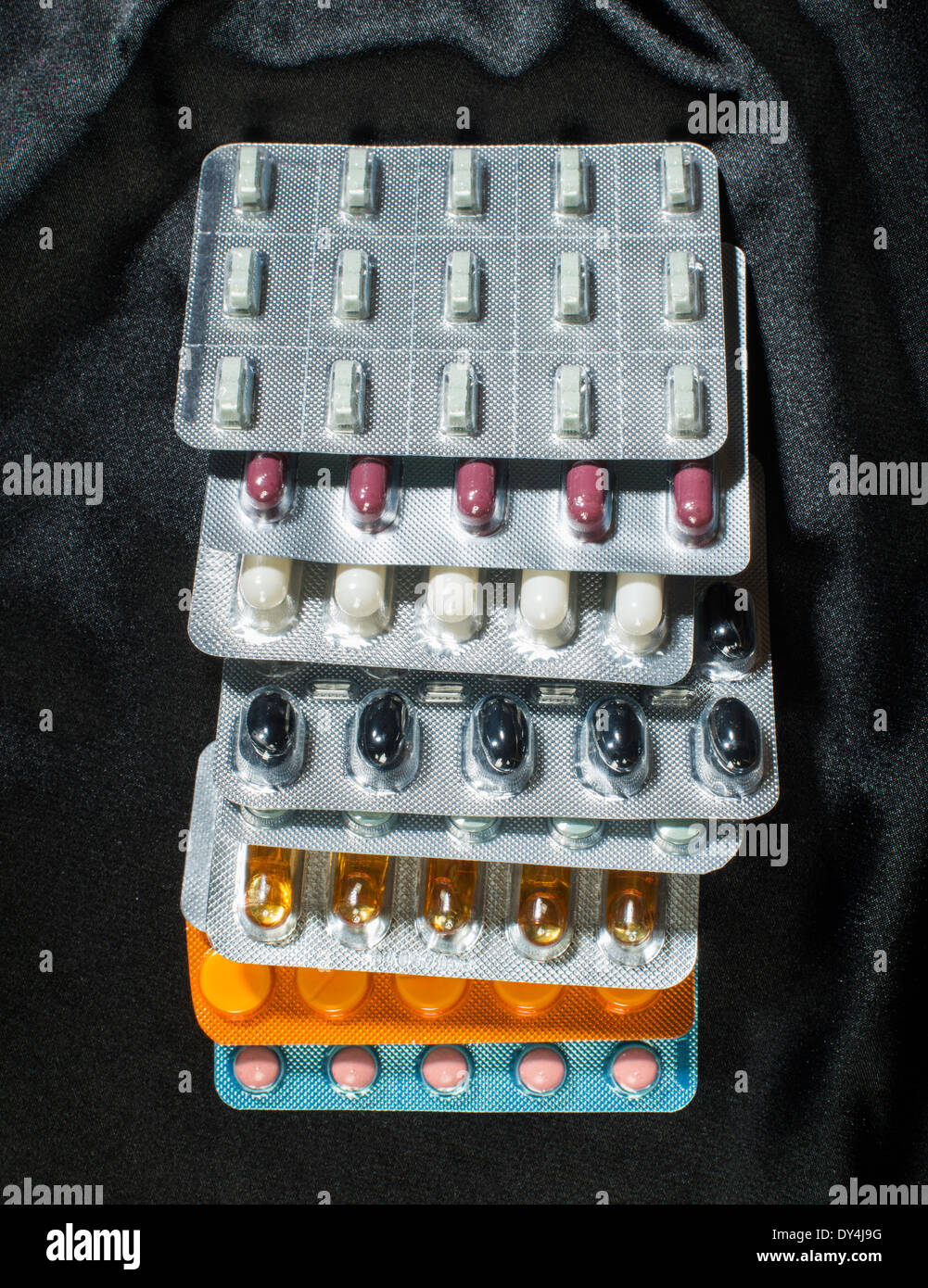 Plaquette de pilules. Close up Banque D'Images