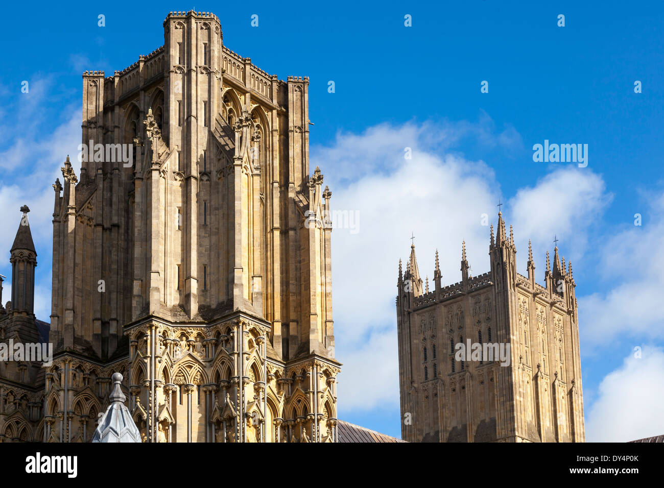 La cathédrale de Wells Somerset England UK Europe Banque D'Images
