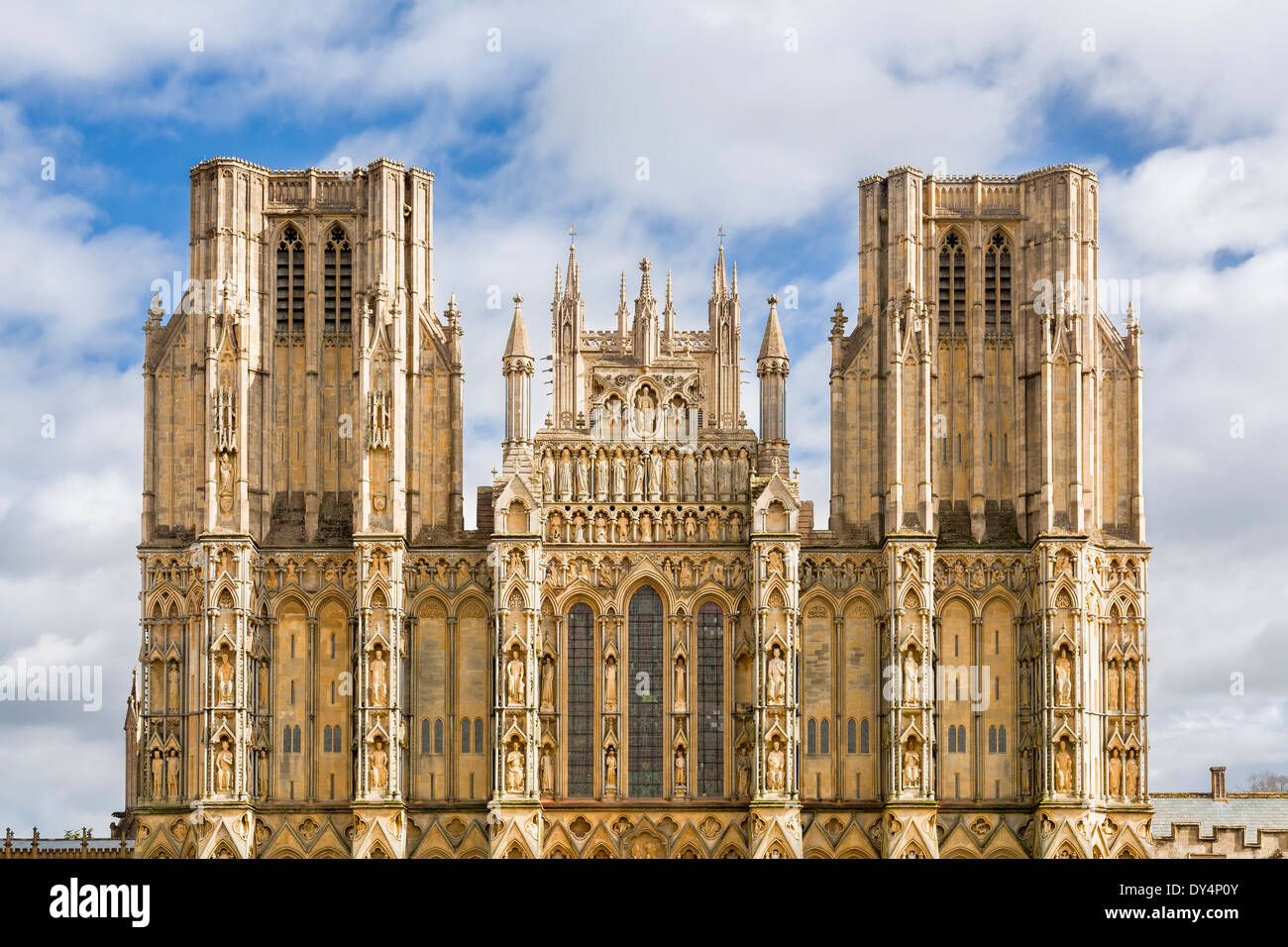 La cathédrale de Wells Somerset England UK Europe Banque D'Images