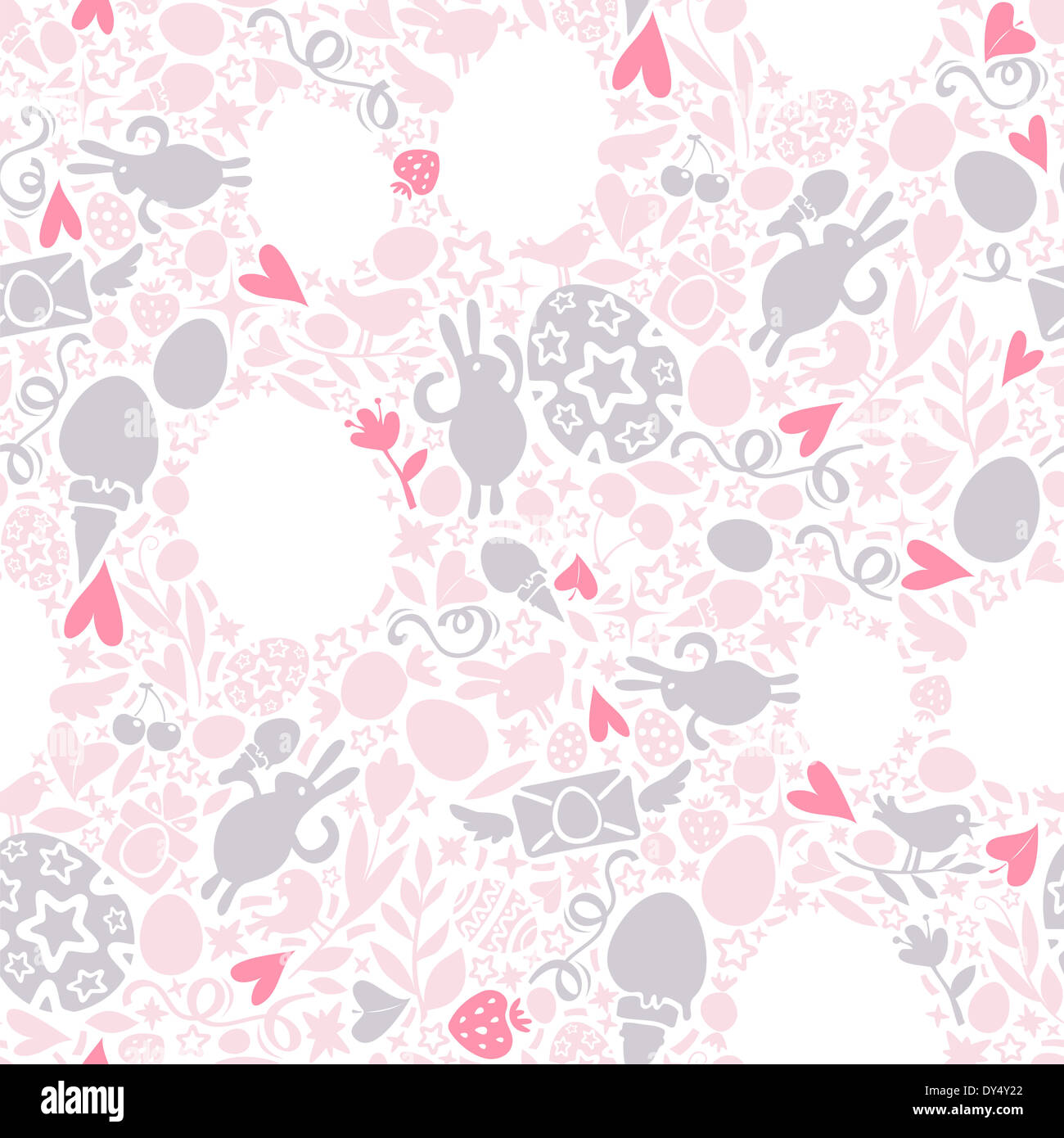 Modèle intégré de Pâques dans des tons pastel Banque D'Images