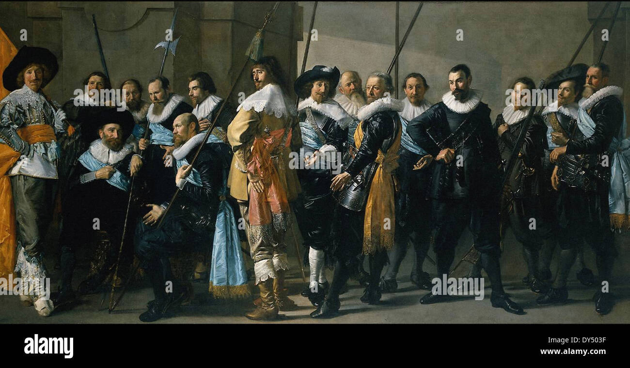 Cornelis & Frans Hals les maigres Company Banque D'Images