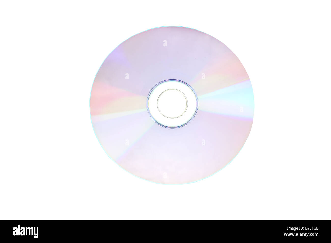 Disque compact isolé sur fond blanc. Banque D'Images