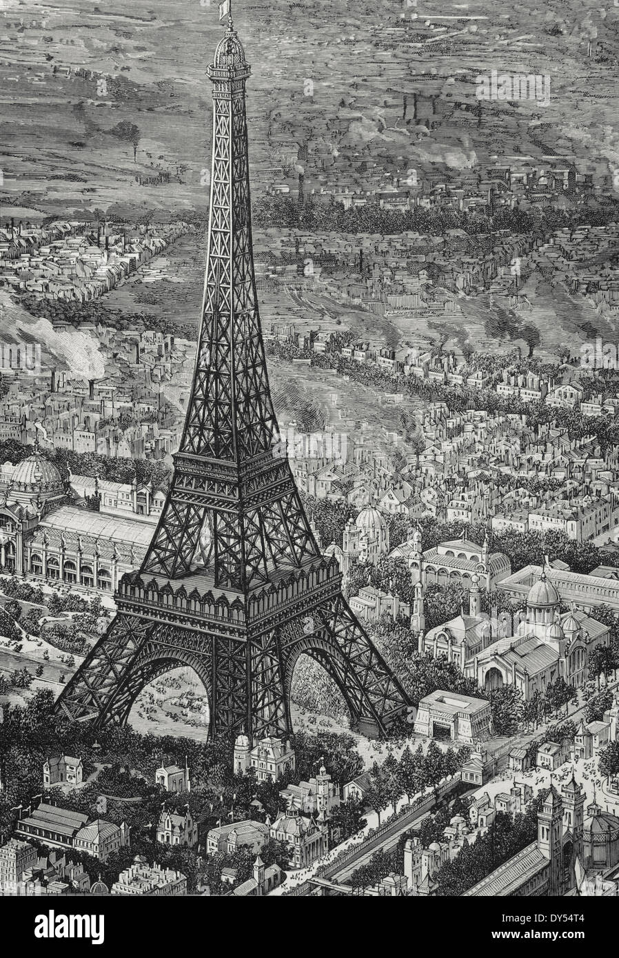 La France Paris Gravure 19eme Siecle Photo Stock Alamy