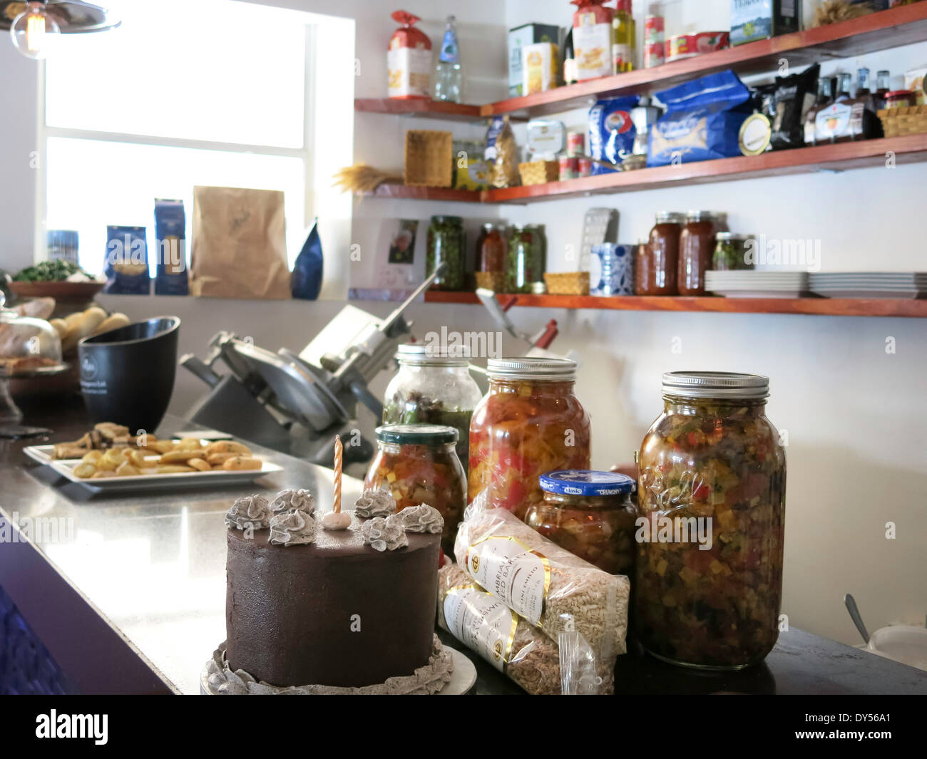 La Préparation Le italien rustique décoratif, Via Verdi Cucina Rustica, Miami, FL Banque D'Images