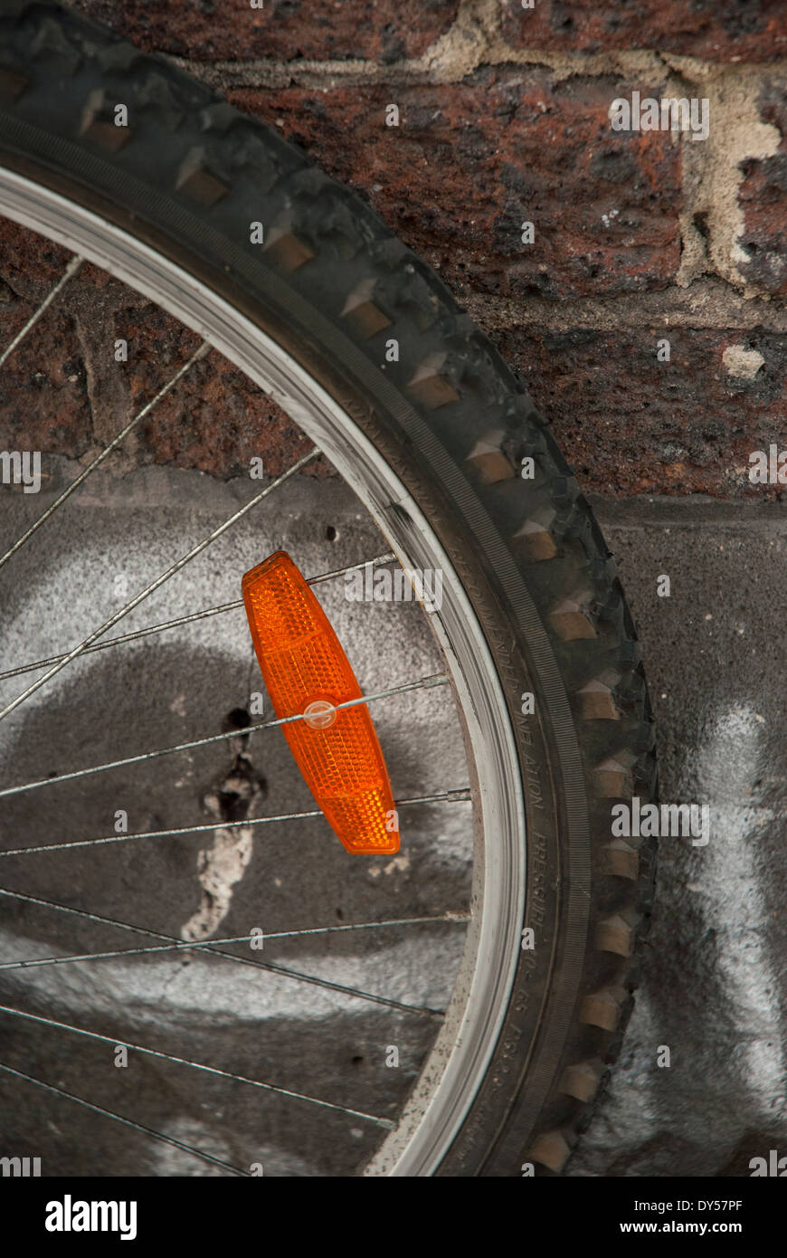 Close up roue de bicyclette Banque D'Images
