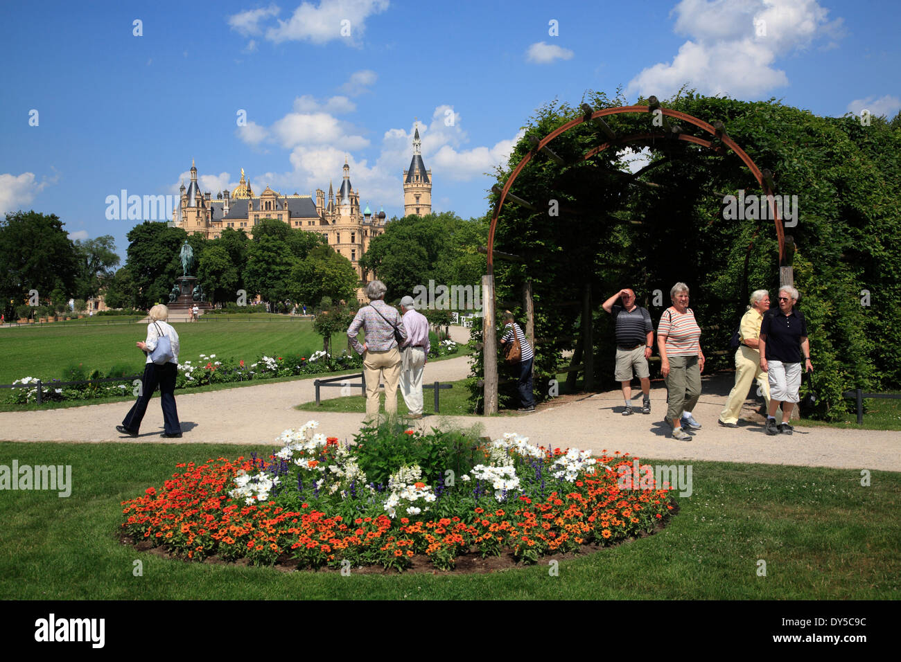Schwerin, jardin du château, le Mecklembourg Poméranie occidentale, l'Allemagne, de l'Europe Banque D'Images