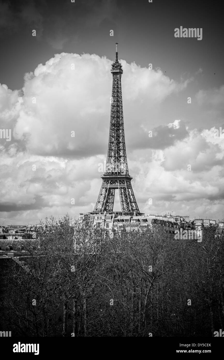 La Tour Eiffel, Paris, France. Banque D'Images