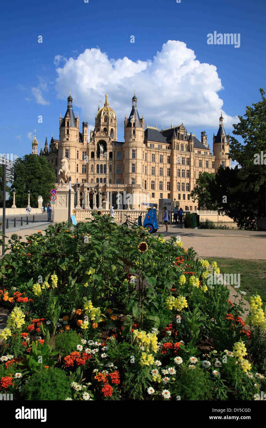 Le château de Schwerin, Mecklembourg Poméranie occidentale, l'Allemagne, de l'Europe Banque D'Images