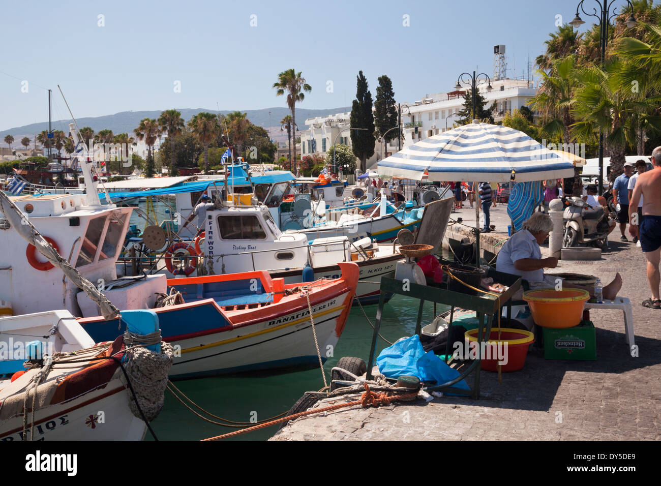 Harbour waterfront, Kos, Grèce Banque D'Images